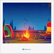 campfire, آتش کمپ، آتش اردوگاه (آتشی که در اردوگاه روشن می‌کنند و دور آن گرد می‌آیند)