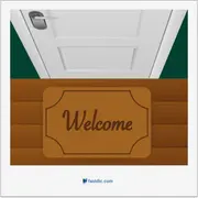doormat, پادری، کفش‌پاک‌کن، حصیر یا فرش جلوی در