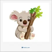 koala, کوالا (جانور پستاندار، کیسه‌دار و گیاه‌خواری که در جنگل‌های استرالیا زندگی می‌کند)