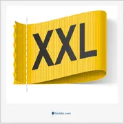XXL, سایز دو ایکس‌لارج، بسیاربسیار بزرگ، خیلی‌خیلی بزرگ
