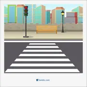 zebra crossing, خط عابر پیاده، خط‌کشی عابر پیاده